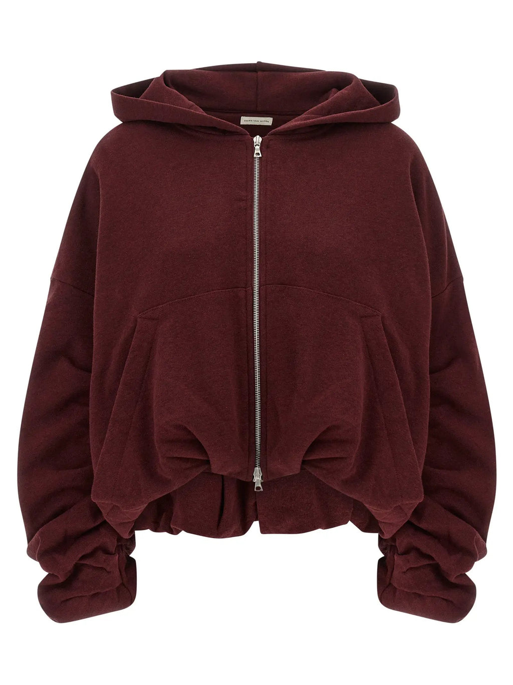Dries Van Noten Bordeaux Cotton Hoodie