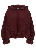 Dries Van Noten Bordeaux Cotton Hoodie