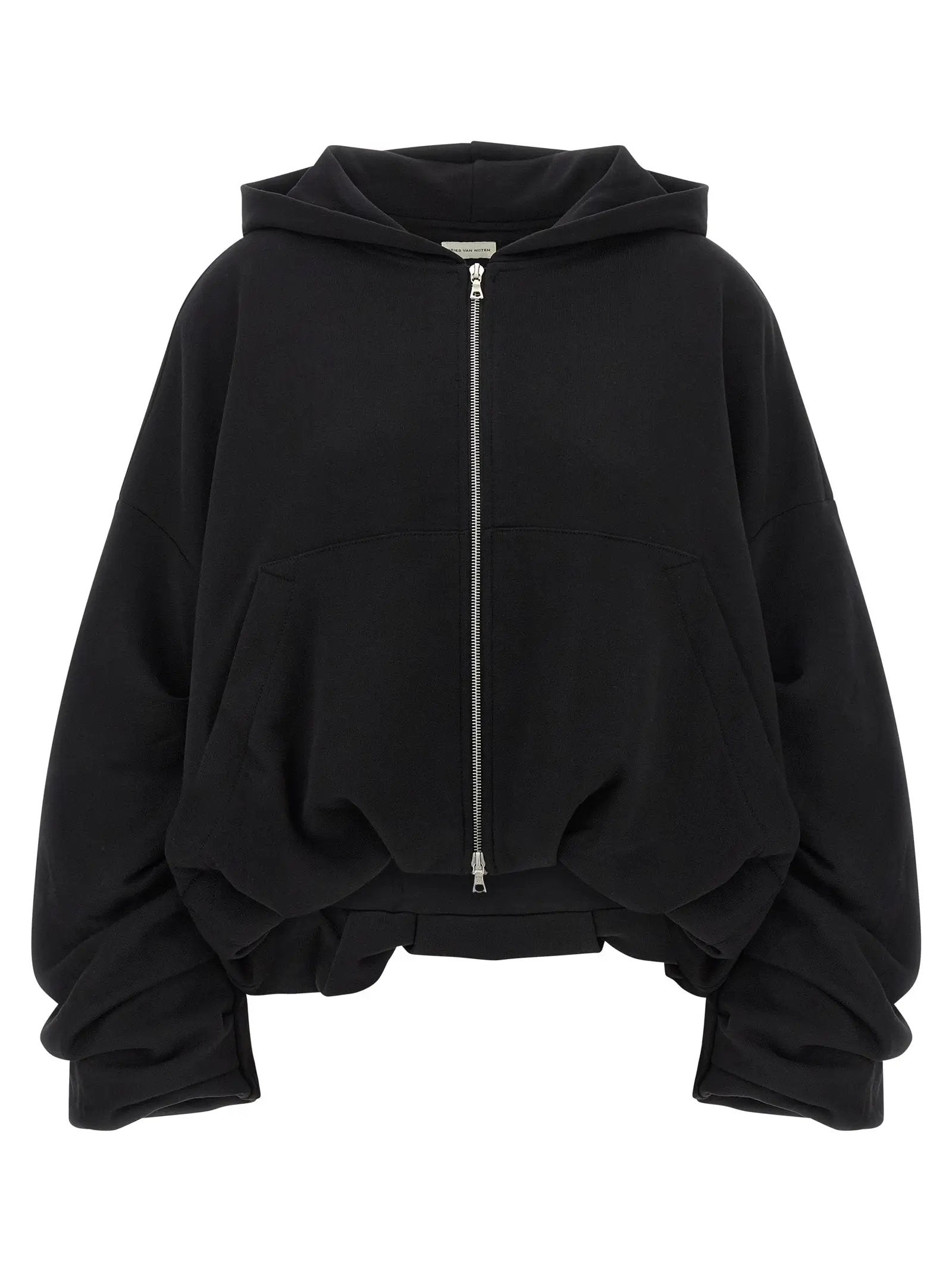 Dries Van Noten Black Cotton Hoodie