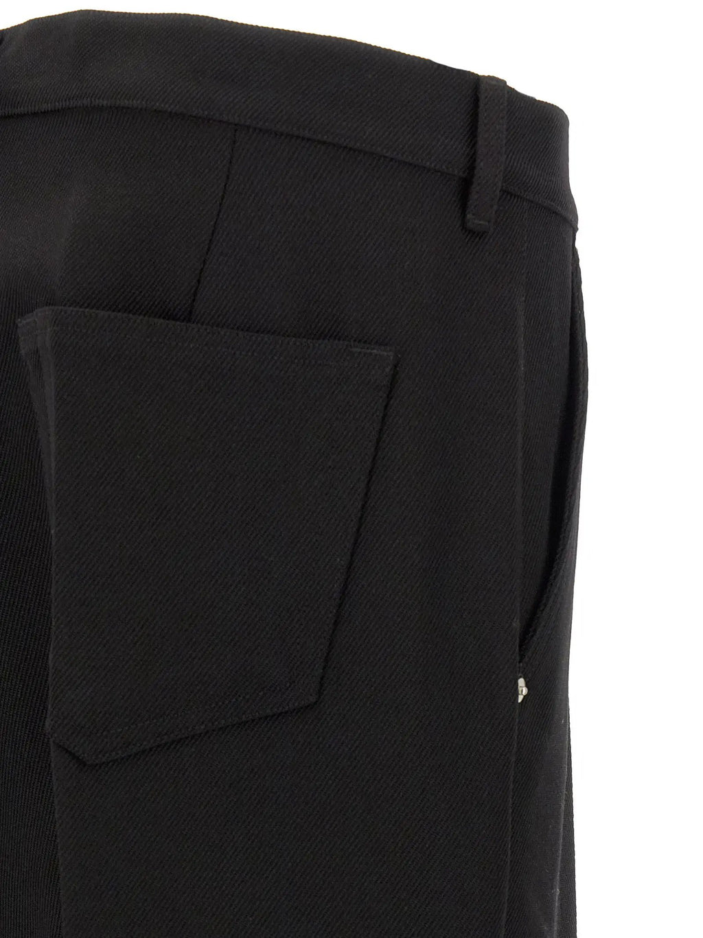 Rick Owens Black Cotton Casual Pants