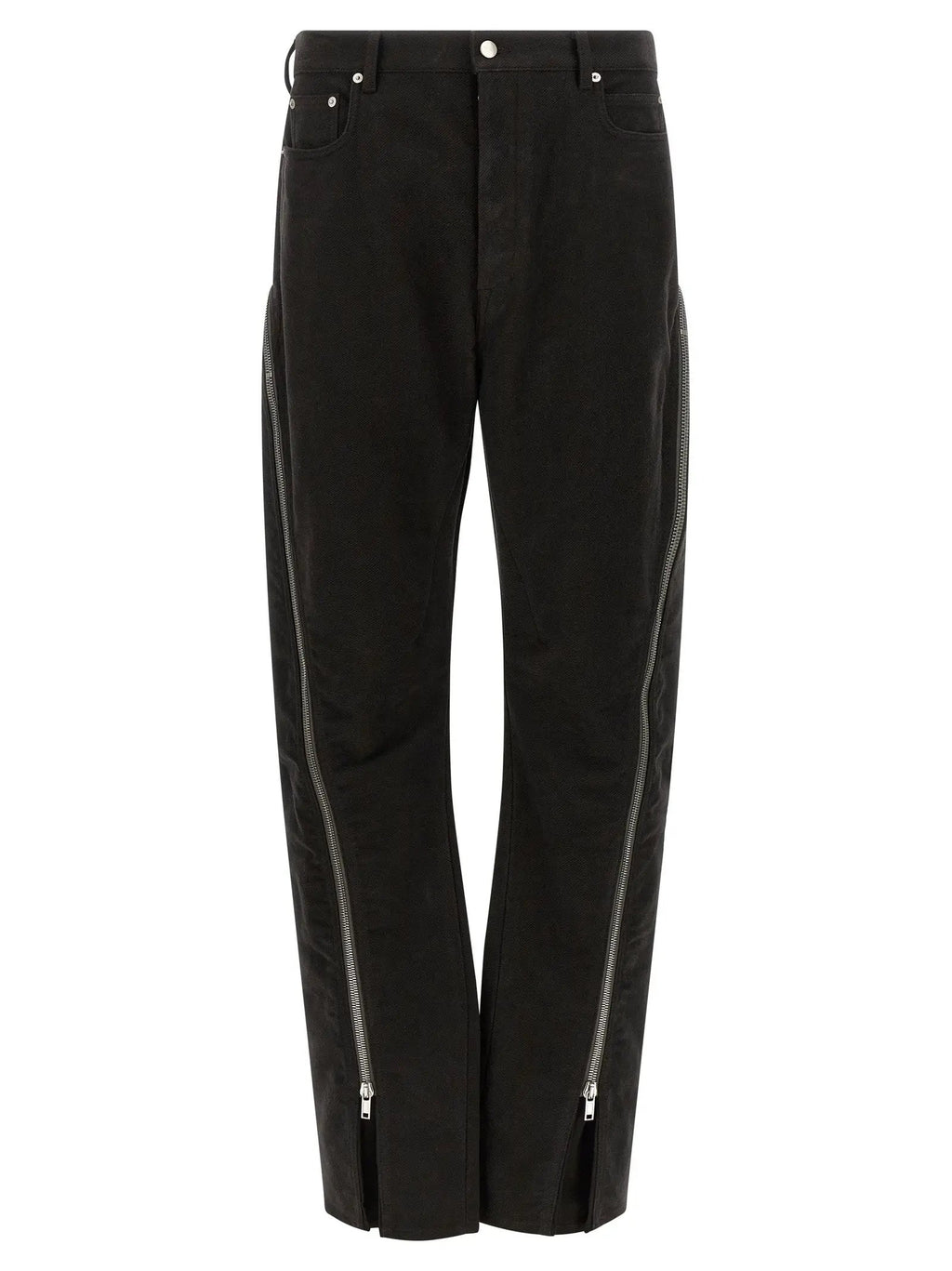 Rick Owens Black Cotton Flared Pants