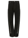 Rick Owens Black Cotton Flared Pants