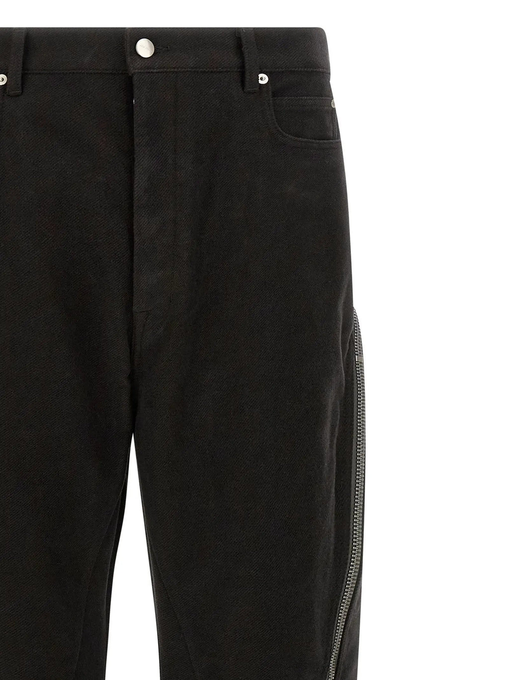 Rick Owens Black Cotton Flared Pants