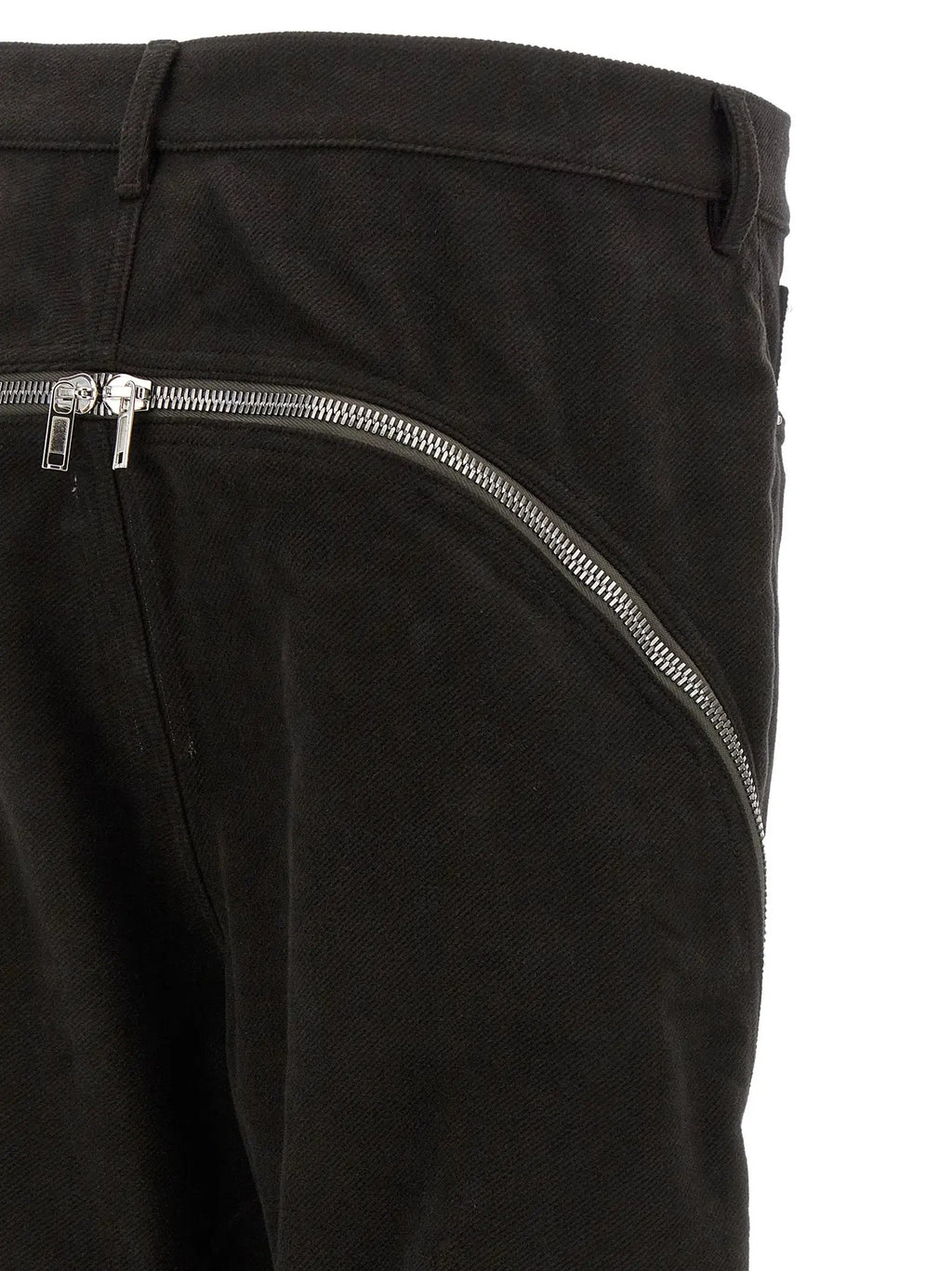 Rick Owens Black Cotton Flared Pants