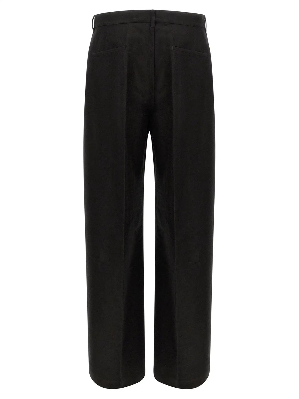 Rick Owens Black Ramie Casual Pants