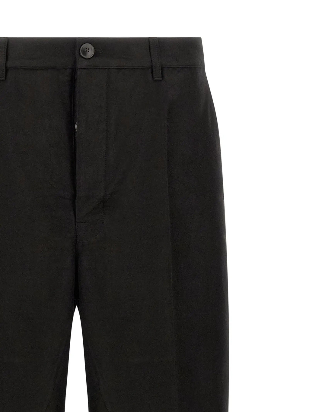 Rick Owens Black Ramie Casual Pants