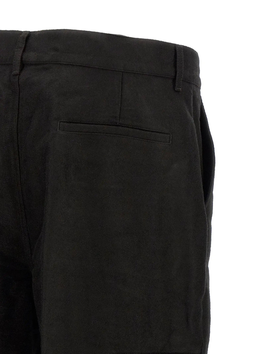 Rick Owens Black Ramie Casual Pants