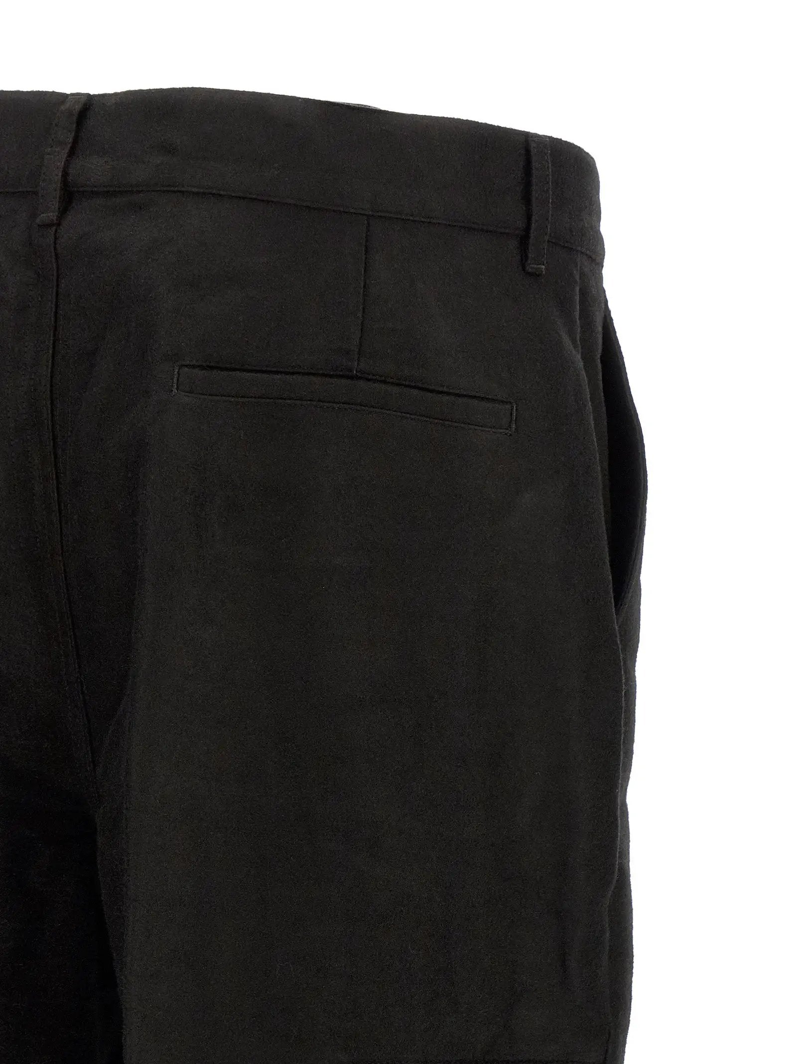 Rick Owens Black Ramie Casual Pants