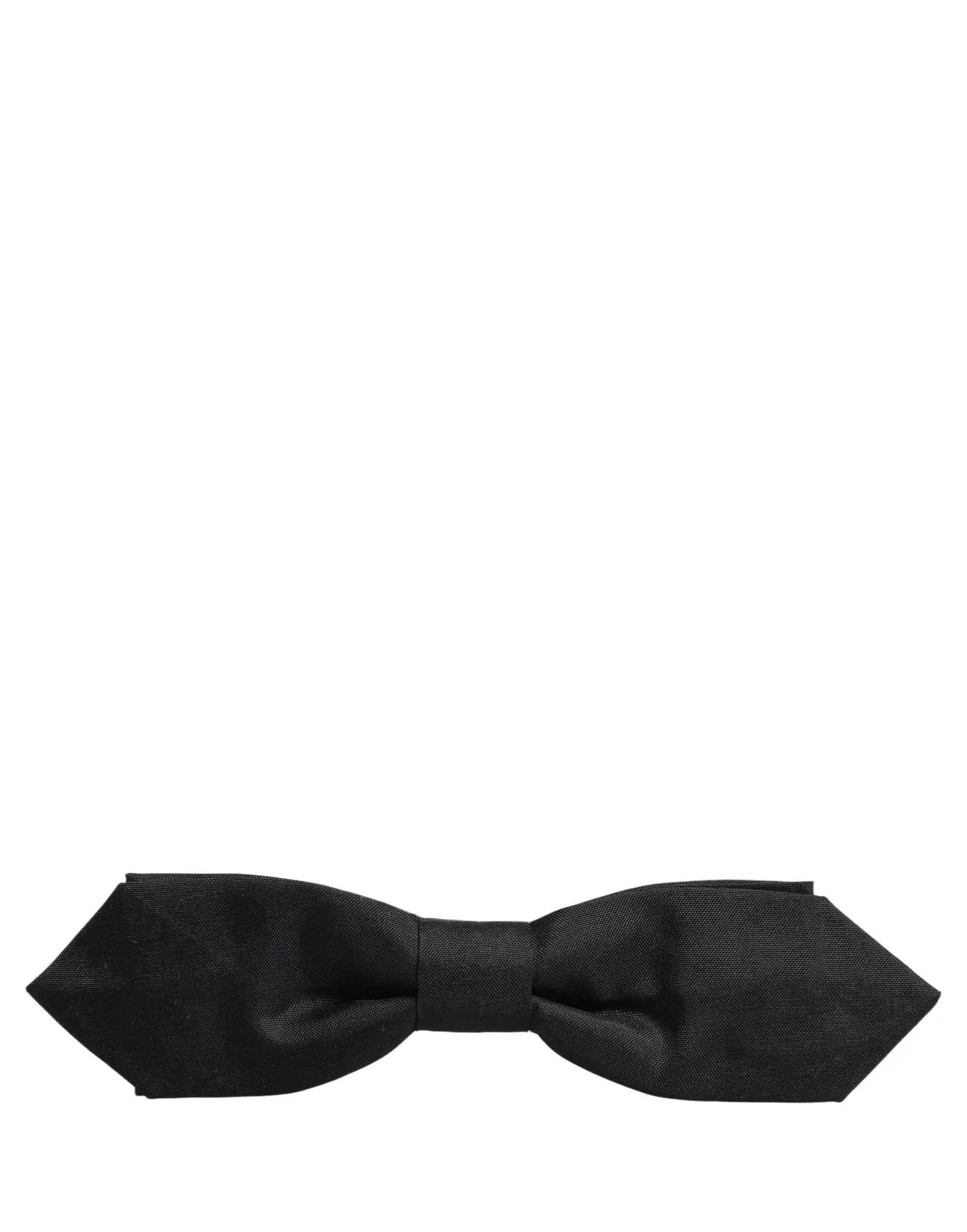 Nœud papillon papillon Dolce & Gabbana en polyester noir réglable pour homme