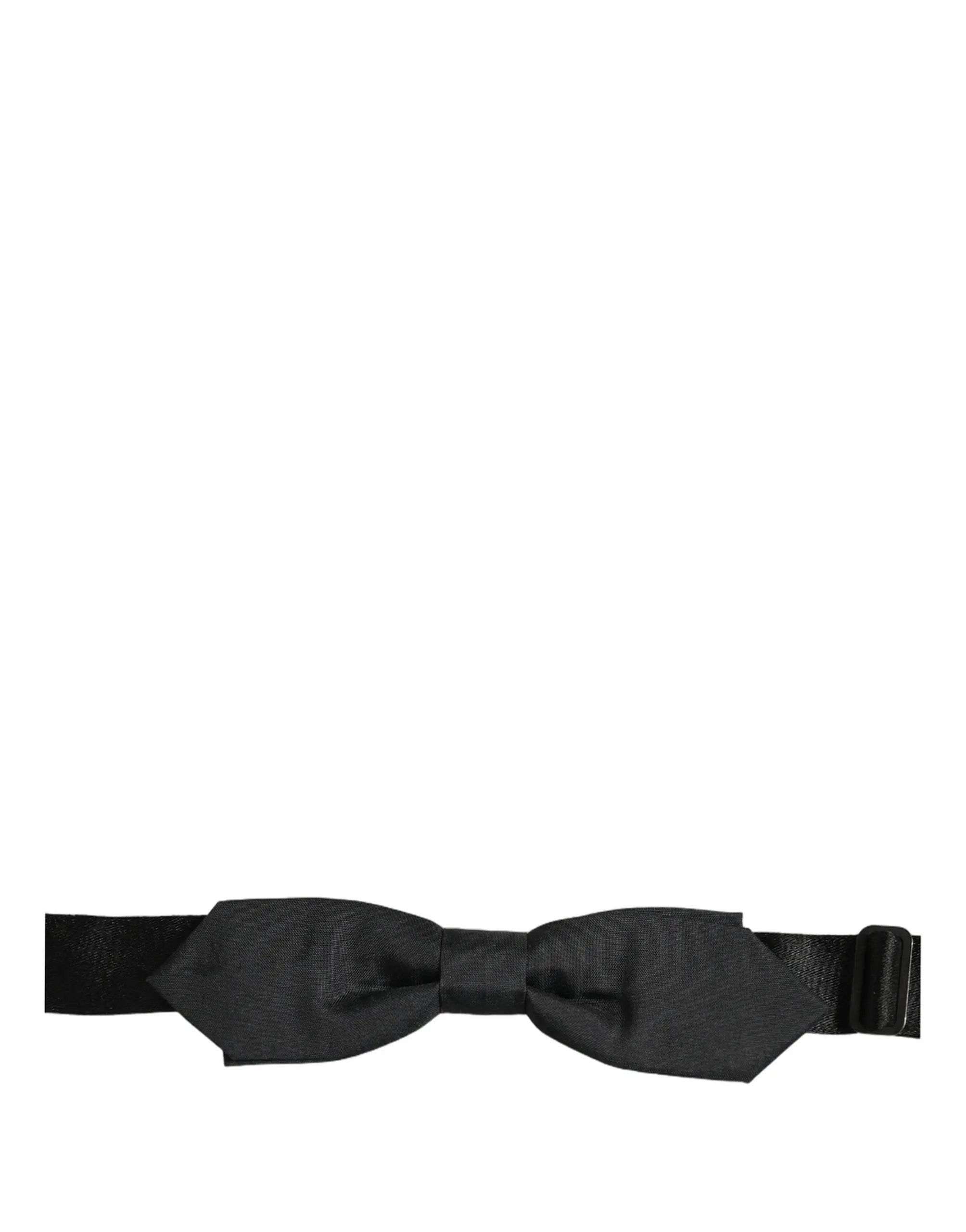 Nœud papillon papillon Dolce & Gabbana en polyester noir réglable pour homme