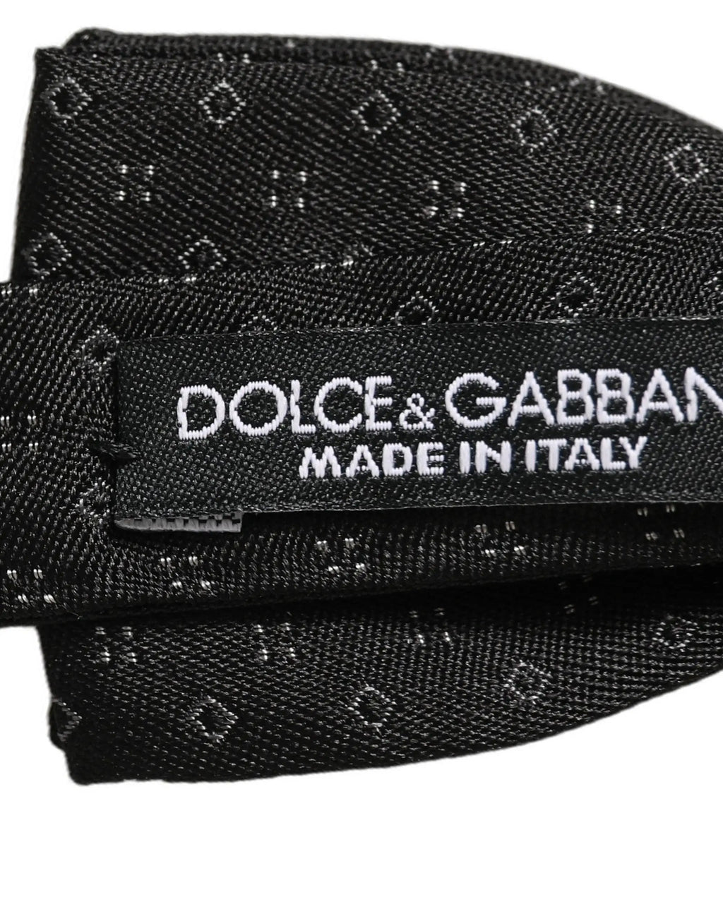 Nœud papillon papillon réglable Dolce & Gabbana à motif losanges noirs