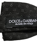 Nœud papillon papillon réglable Dolce & Gabbana à motif losanges noirs