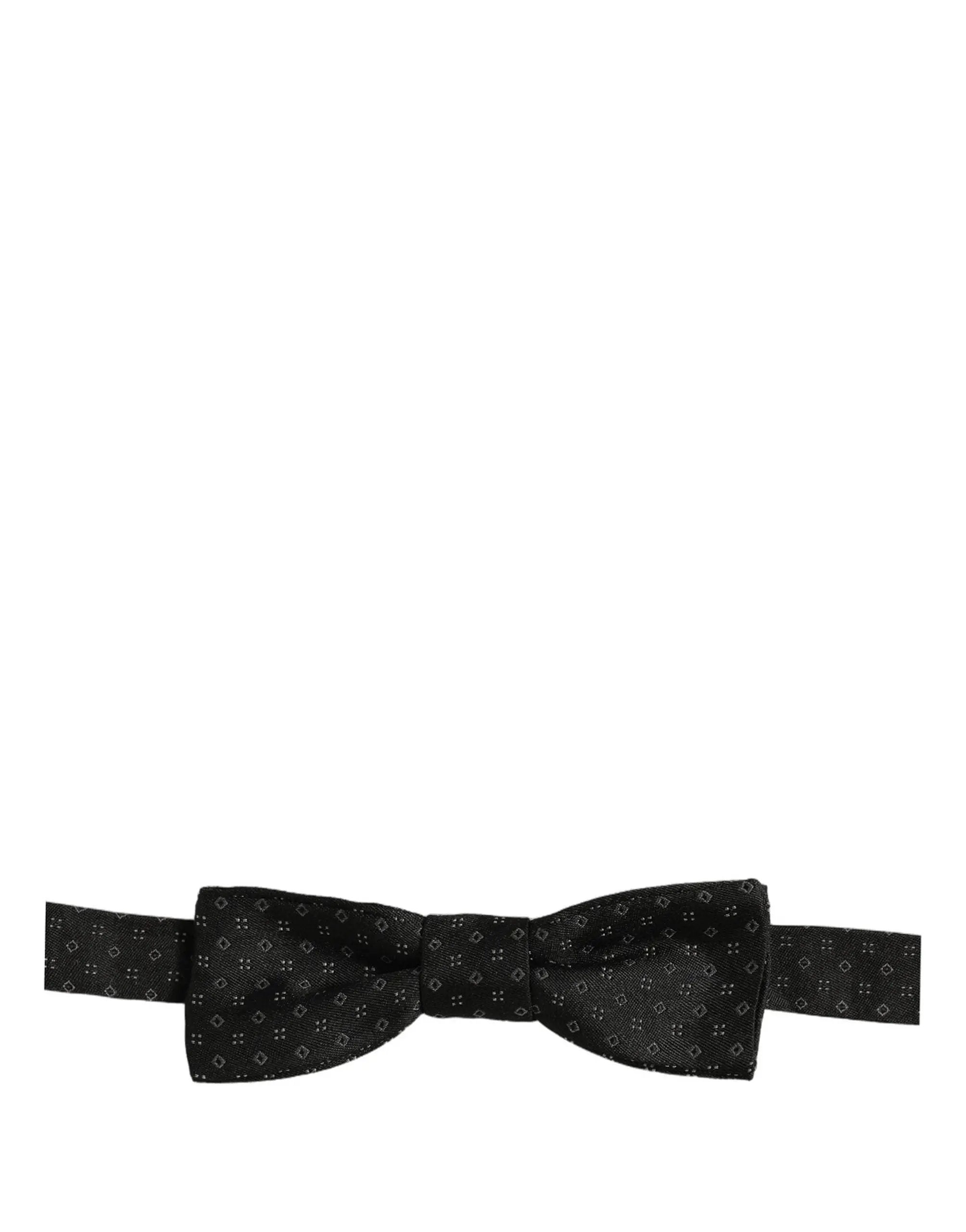 Nœud papillon papillon réglable Dolce & Gabbana à motif losanges noirs