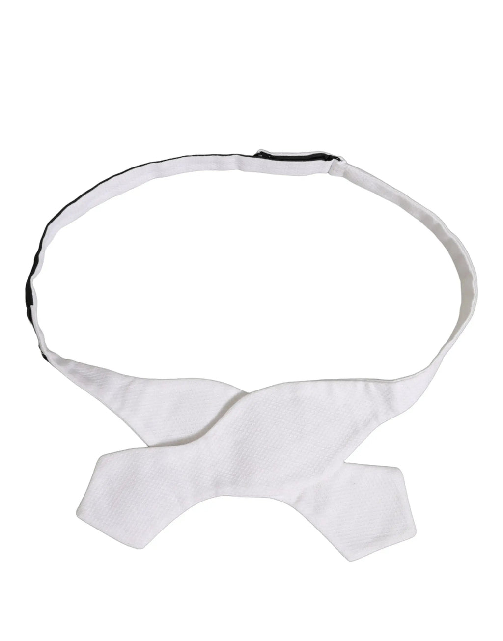 Dolce & Gabbana Men White 100% Silk Adjustable Neck Papillon Bow Tie