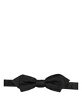 Dolce & Gabbana Men Black 100% Silk Adjustable Neck Papillon Bow Tie