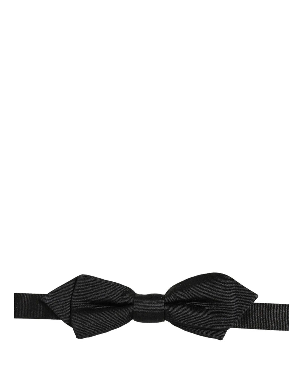 Dolce & Gabbana Men Black 100% Silk Adjustable Neck Papillon Bow Tie
