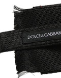 Dolce & Gabbana Homme Noir 100% Soie Nœud Papillon Réglable