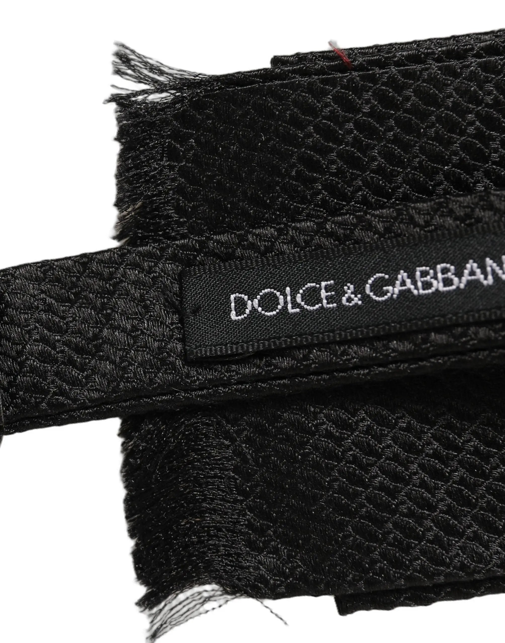 Dolce & Gabbana Homme Noir 100% Soie Nœud Papillon Réglable