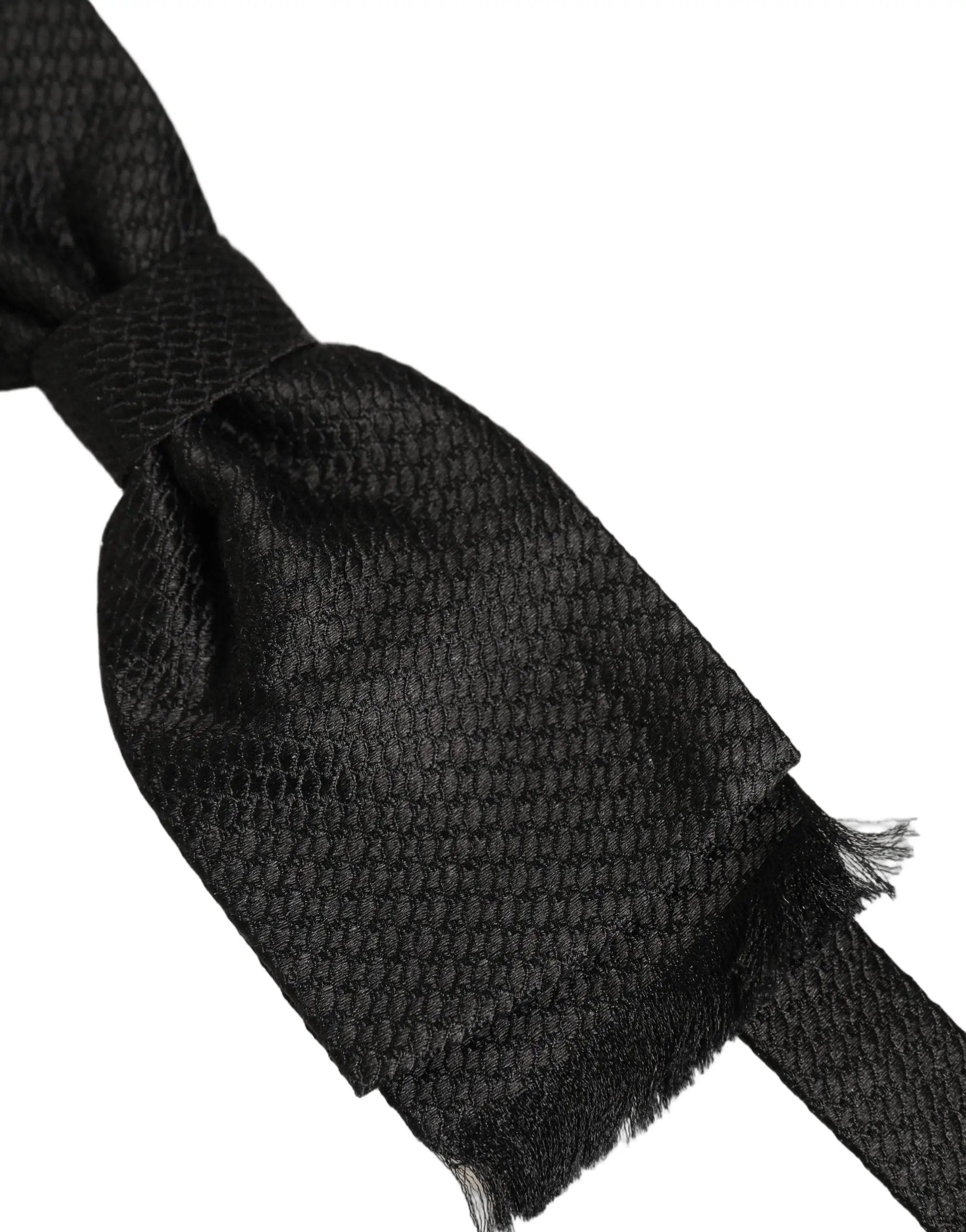 Dolce & Gabbana Homme Noir 100% Soie Nœud Papillon Réglable
