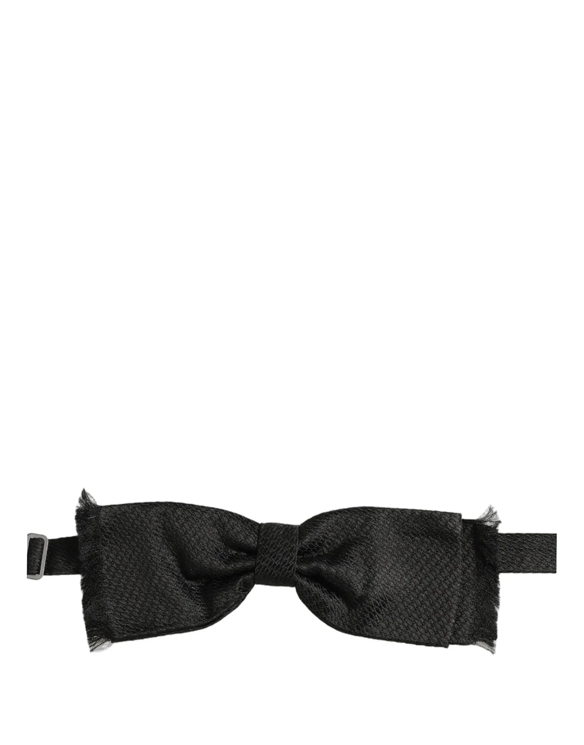 Dolce & Gabbana Homme Noir 100% Soie Nœud Papillon Réglable