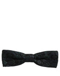 Dolce & Gabbana Men Black Green Paisley Adjustable Neck Papillon Bow Tie