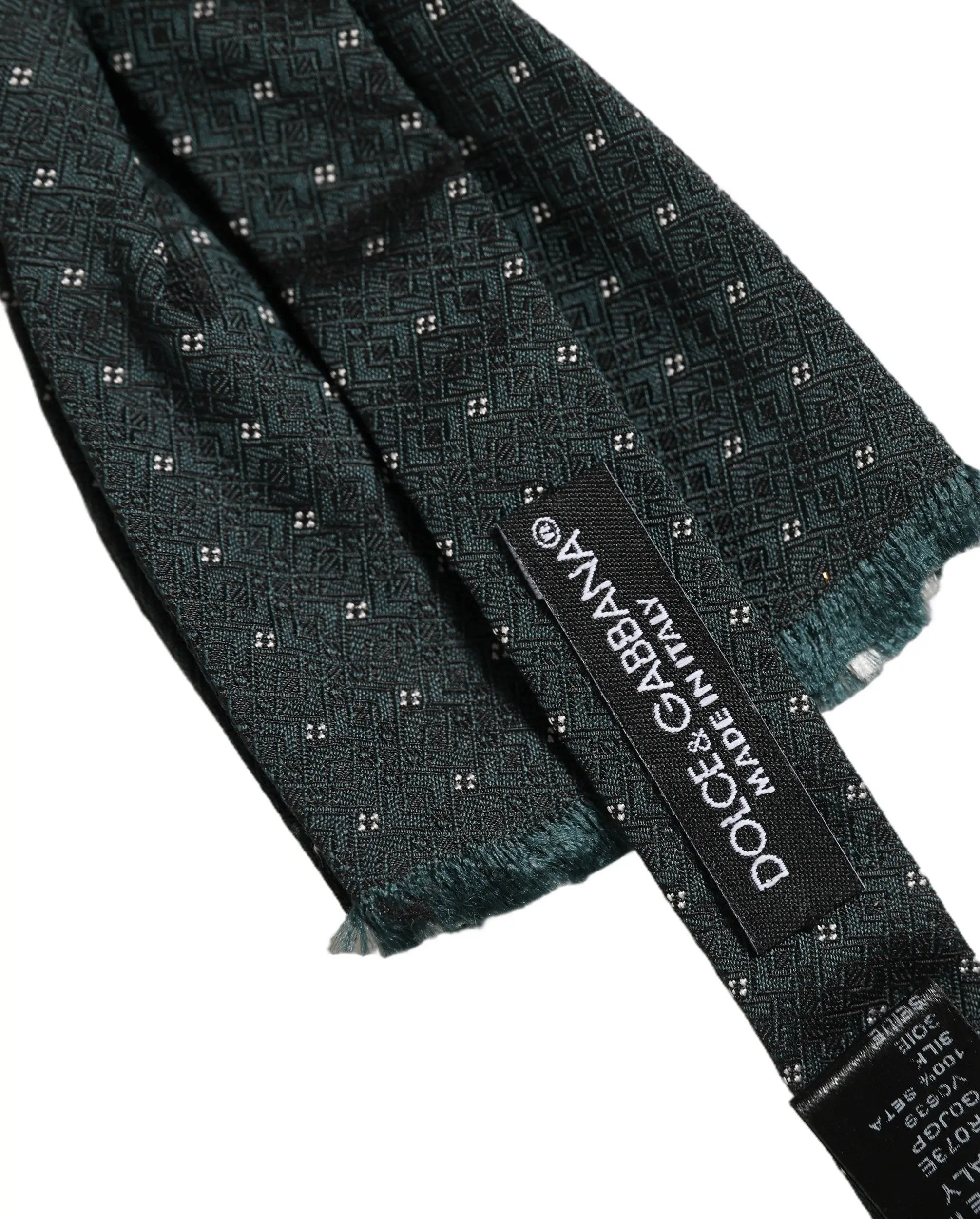 Dolce & Gabbana Homme Nœud Papillon Papillon Réglable à Motif Vert