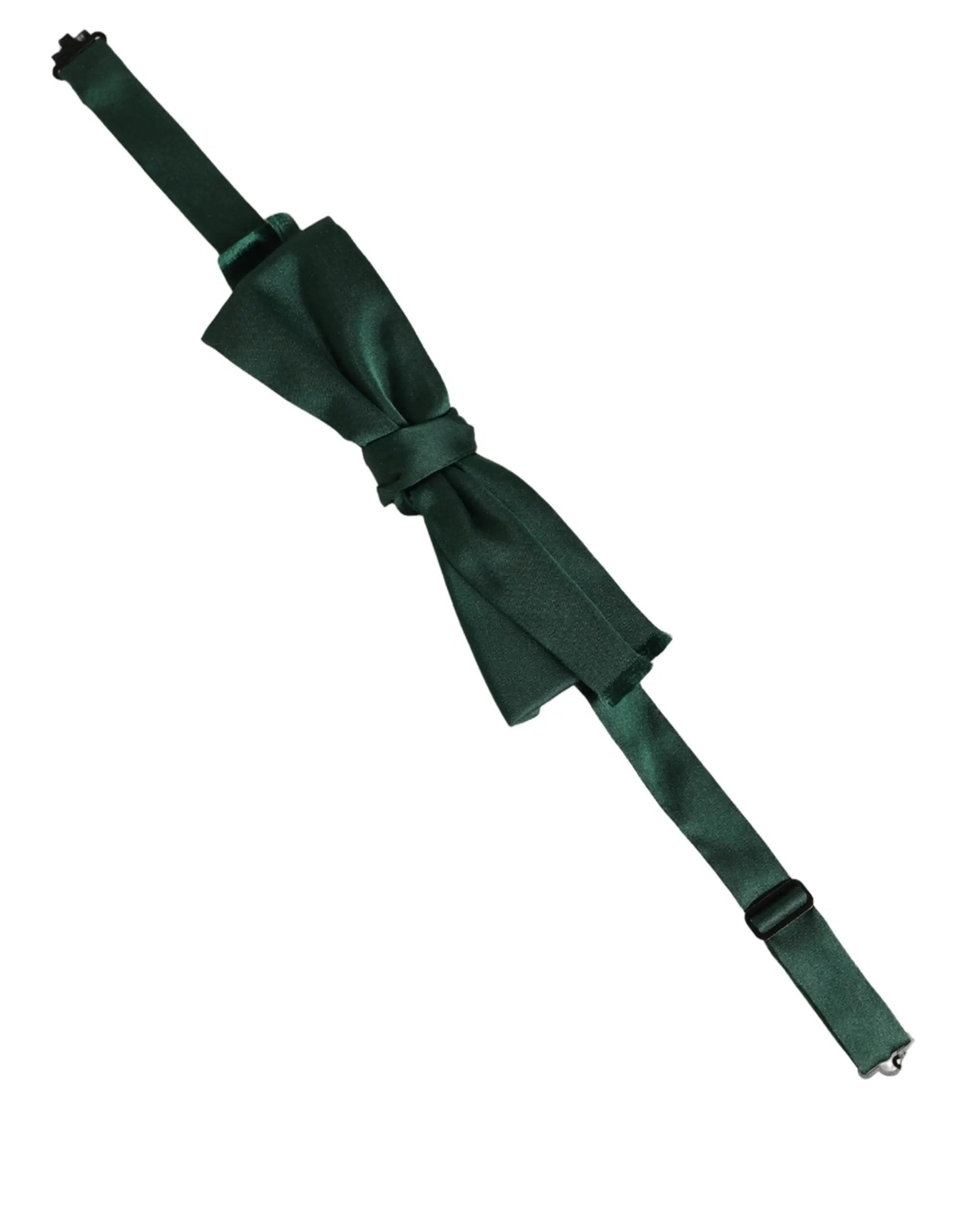 Nœud Papillon Dolce & Gabbana Homme en Soie Vert Foncé Ajustable