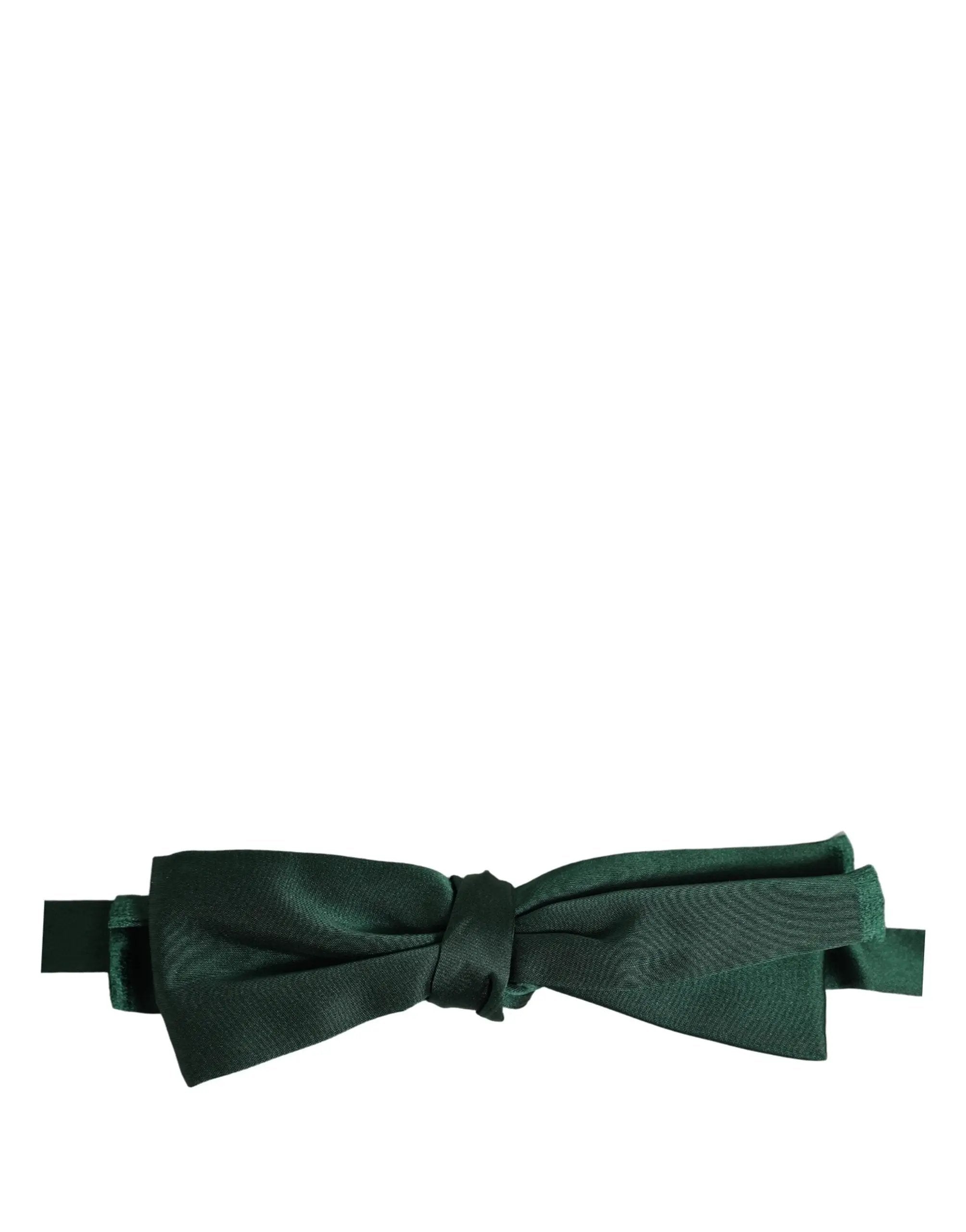 Nœud Papillon Dolce & Gabbana Homme en Soie Vert Foncé Ajustable