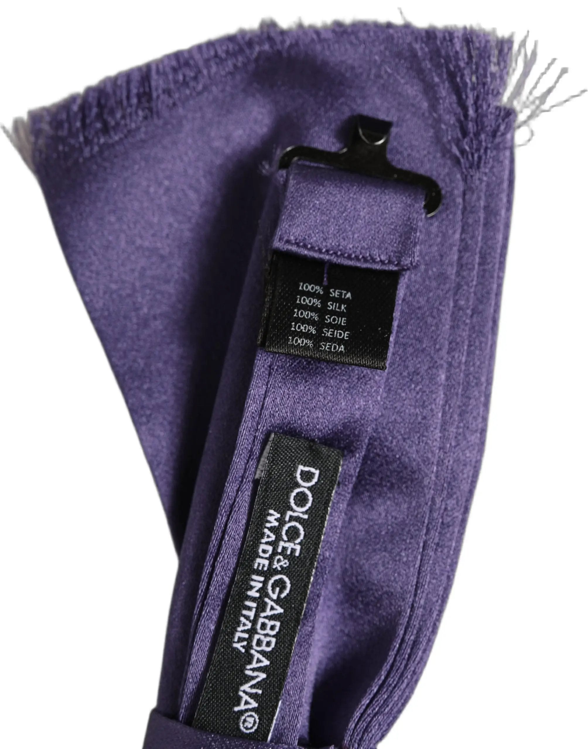 Nœud papillon papillon réglable Dolce & Gabbana pour homme, violet, 100 % soie