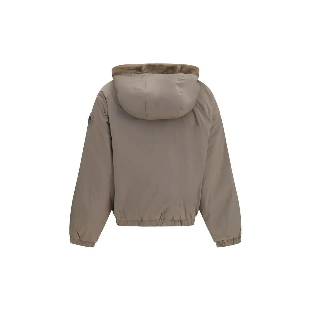 Moose Knuckles Brown Faux Fur Sweatshirt