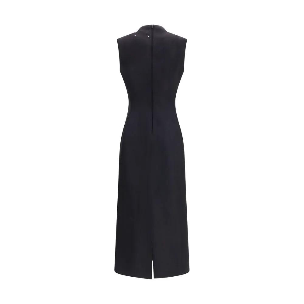 Maison Margiela Black Wool Oves Aries Casual Dress