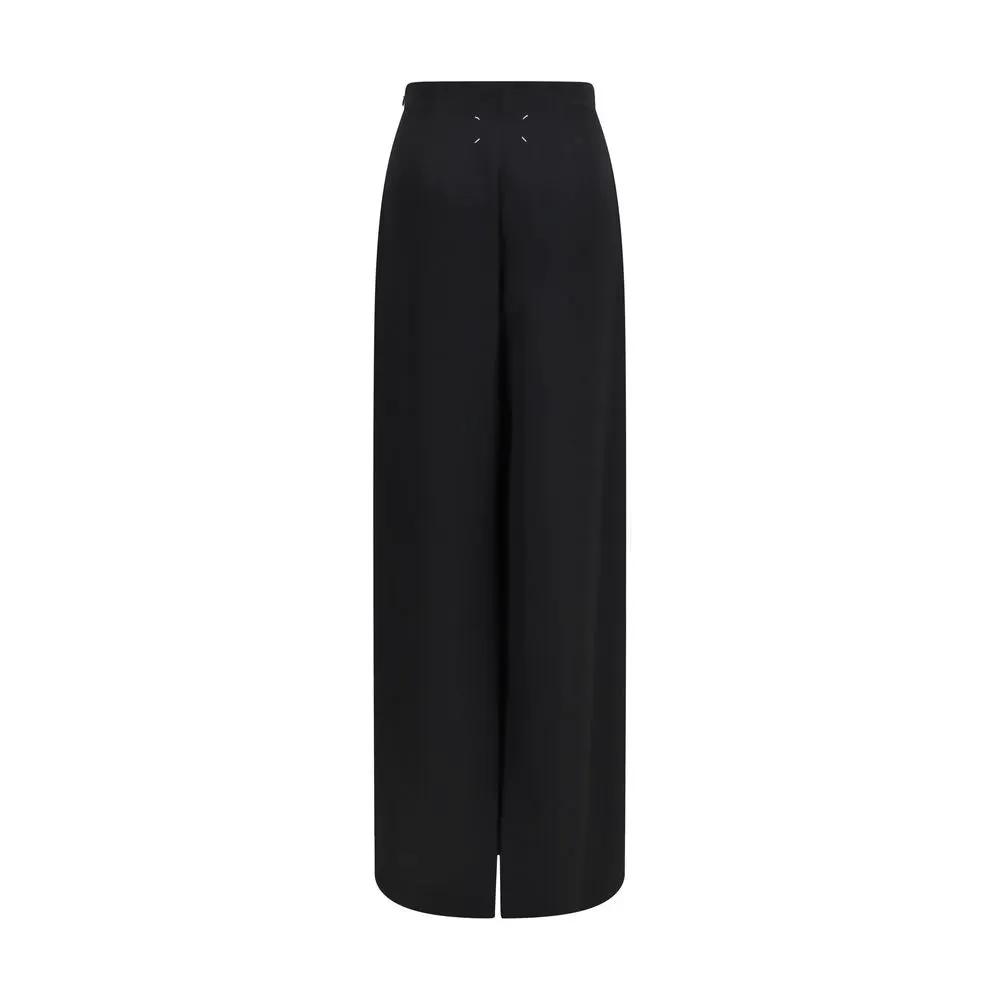 Maison Margiela Black Wool Oves Aries Long Skirt