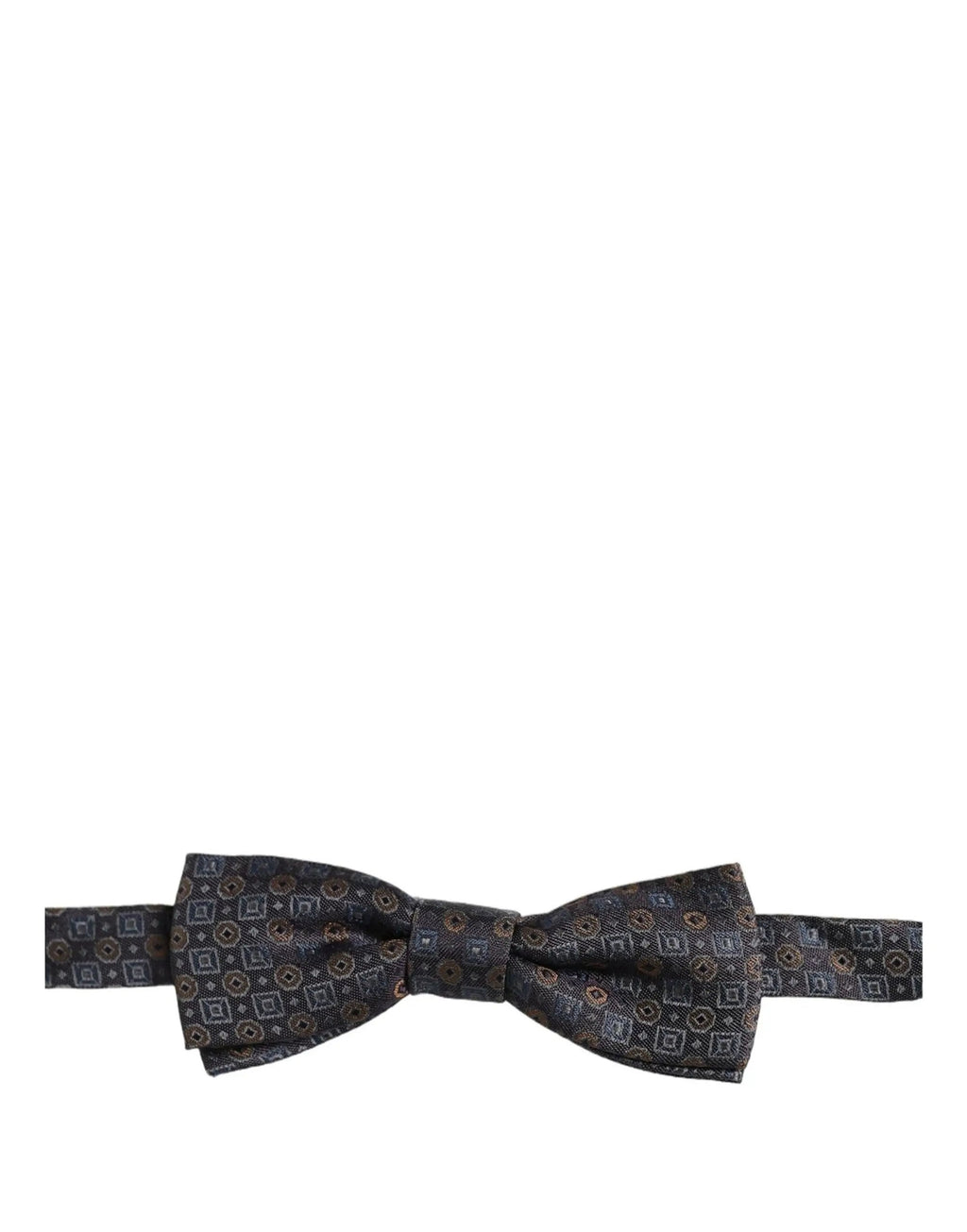 Dolce & Gabbana Homme Nœud Papillon Réglable Géométrique Gris Foncé