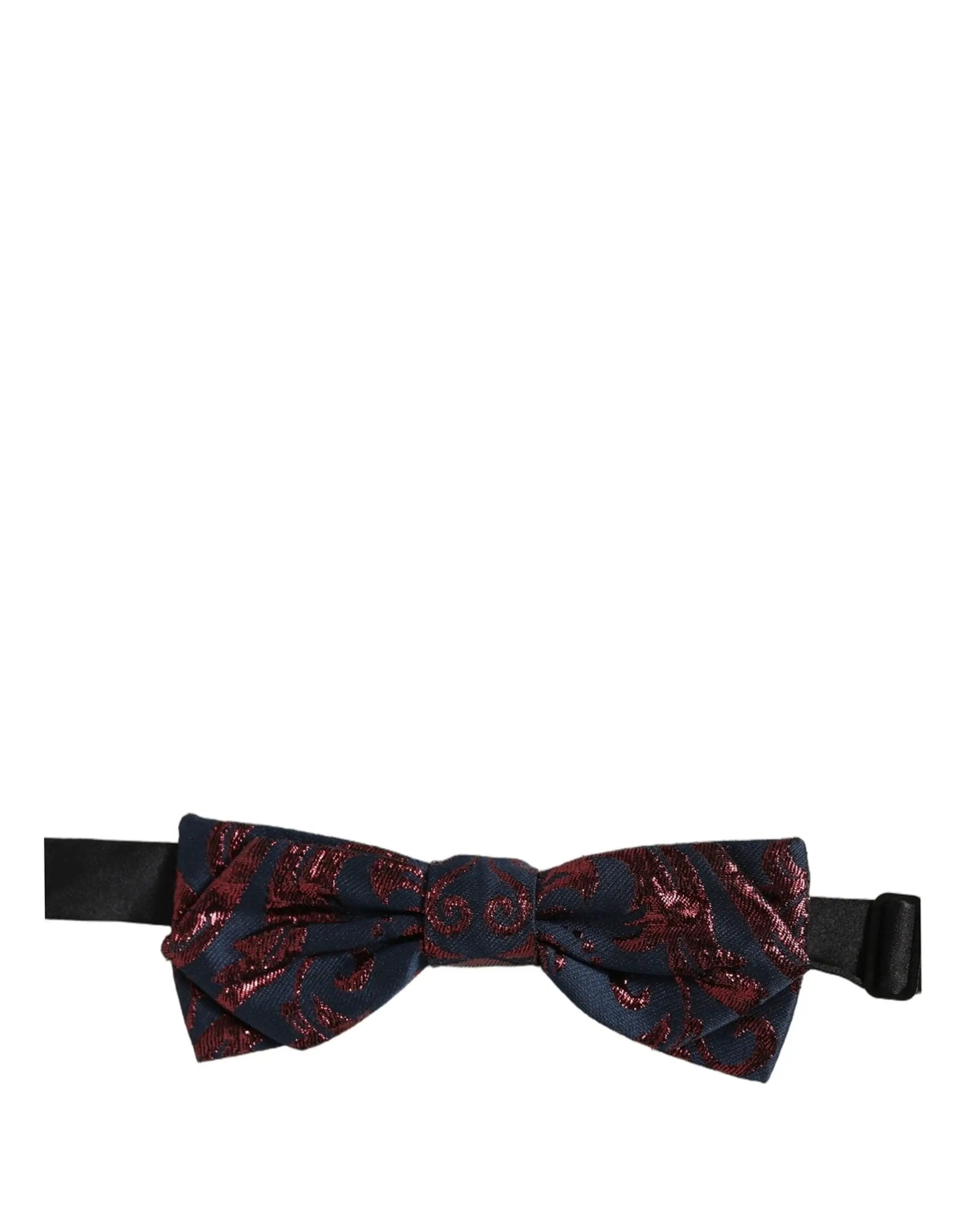 Nœud papillon ajustable Dolce & Gabbana pour homme, motif cachemire bleu et rouge