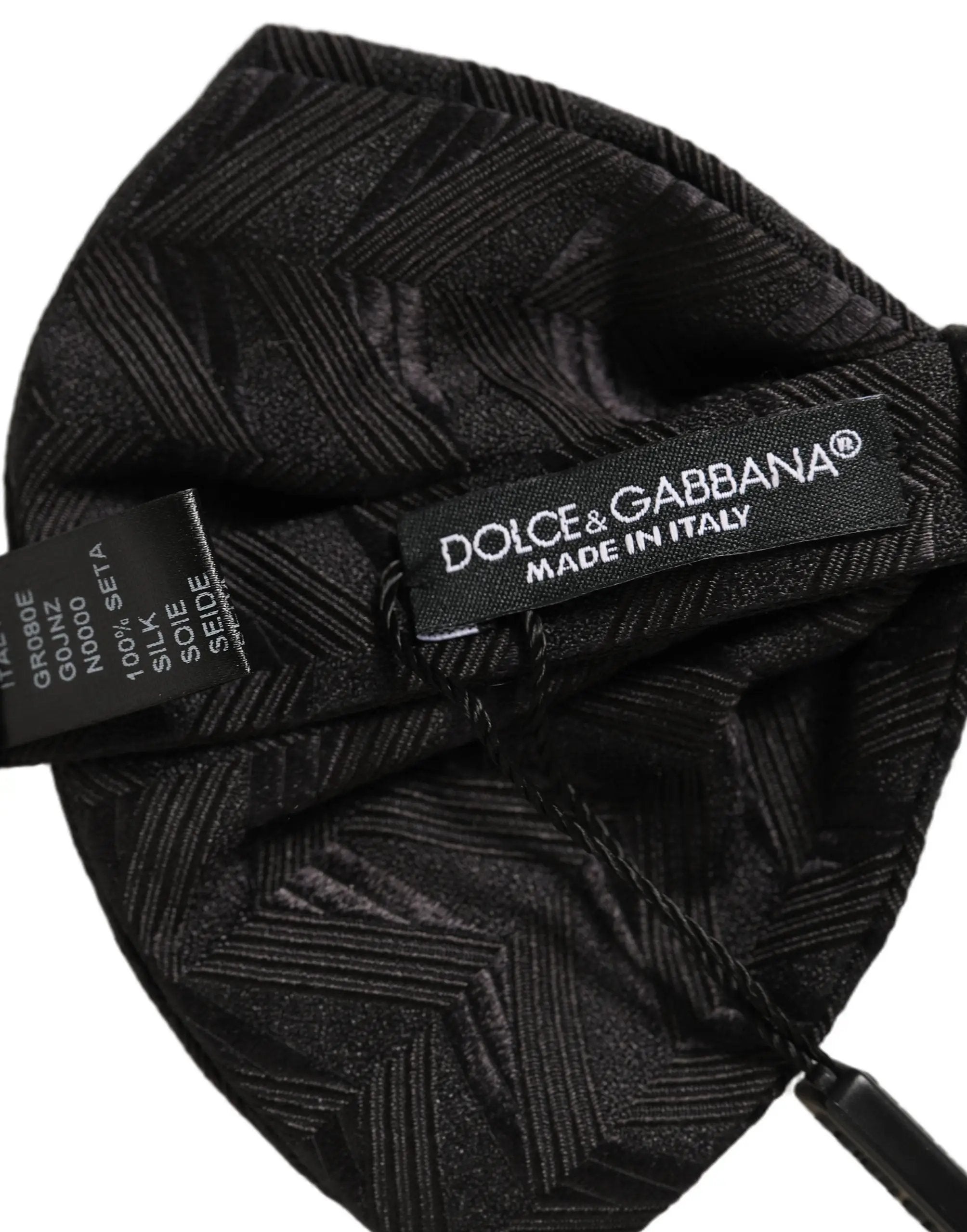 Nœud Papillon Dolce & Gabbana Homme Noir Ajustable à Motifs