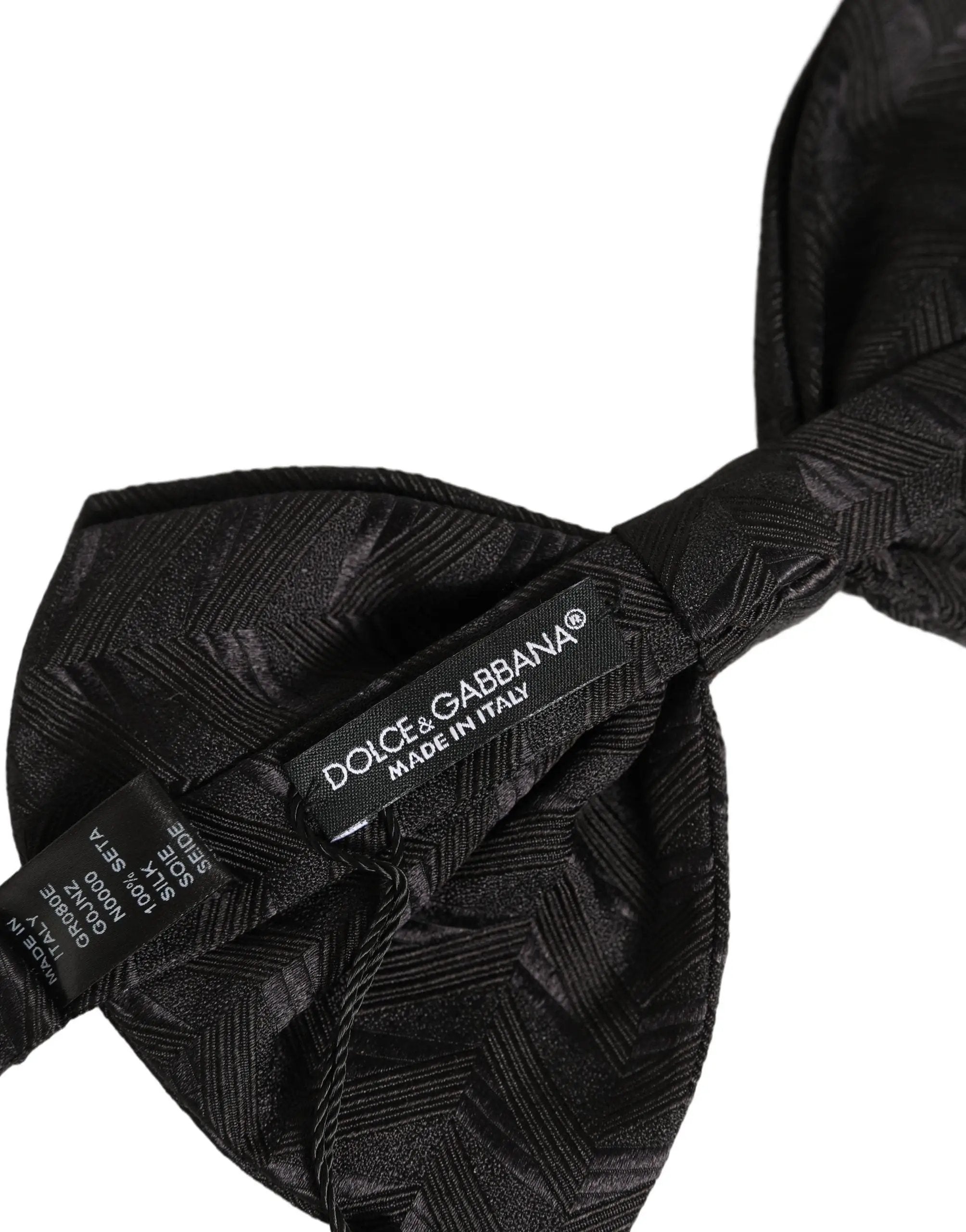 Nœud Papillon Dolce & Gabbana Homme Noir Ajustable à Motifs