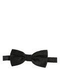 Dolce & Gabbana Men Black White PolkaDot Adjustable Bow Tie