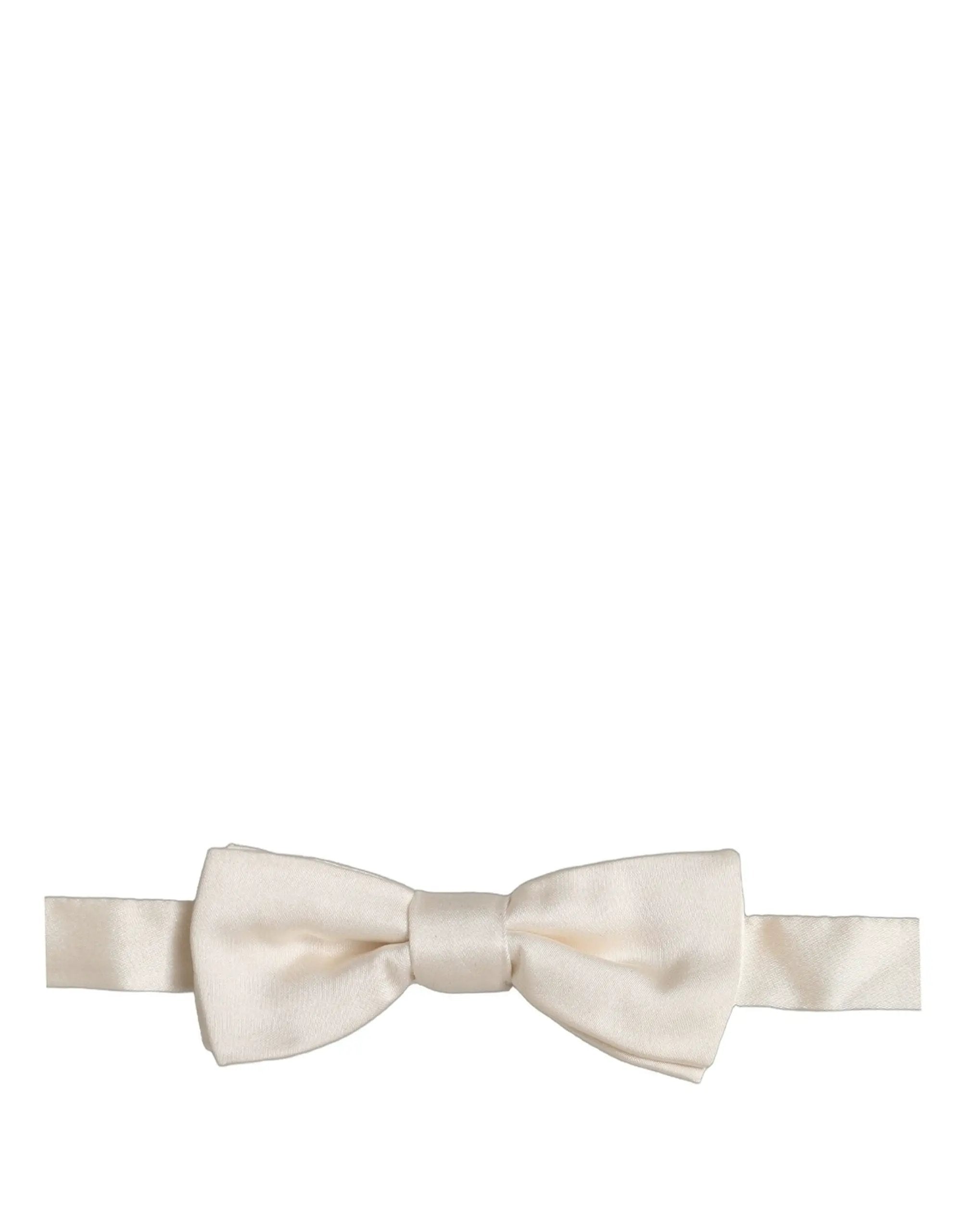 Nœud papillon Dolce & Gabbana pour homme, blanc cassé, 100 % soie, réglable