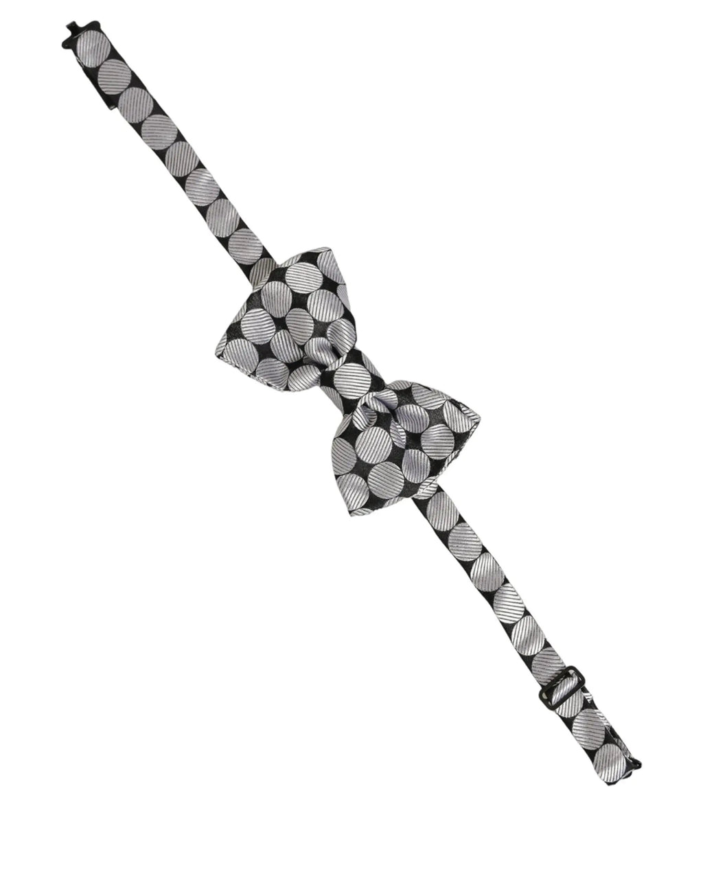 Dolce & Gabbana Homme Papillon Ajustable Cercles Noirs et Argentés