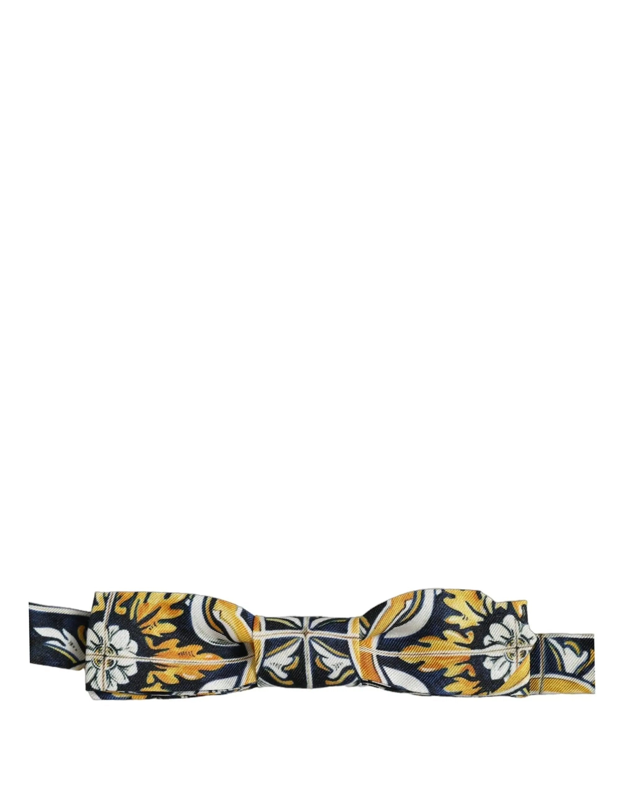 Nœud papillon papillon réglable Dolce & Gabbana multicolore style damassé