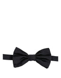 Dolce & Gabbana Men Black 100% Silk Adjustable Neck Papillon Bow Tie
