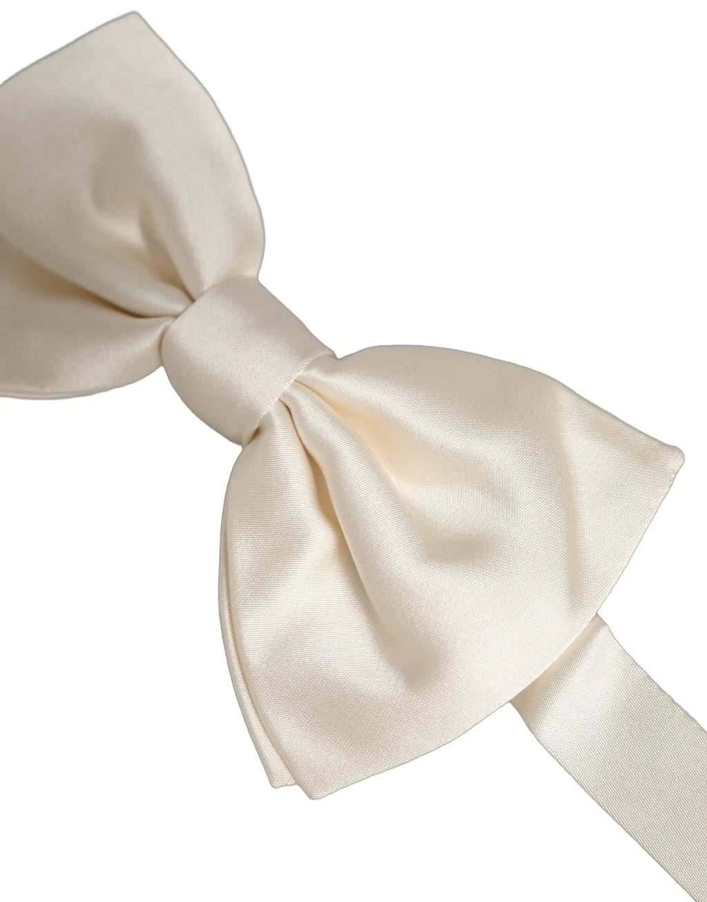 Dolce & Gabbana Homme Papillon Ajustable en Soie Blanche 100%