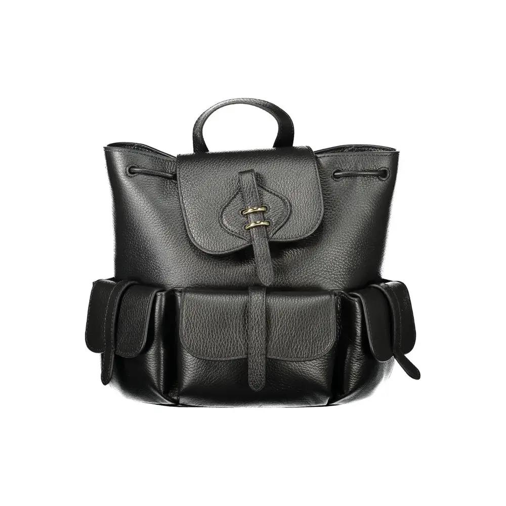 Coccinelle Nero Leather Women's Backpack