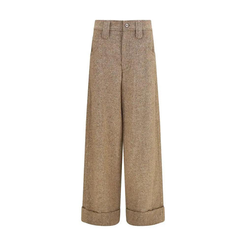 Brunello Cucinelli Brunello Cucinelli Beige Wool Oves Aries Casual Pants