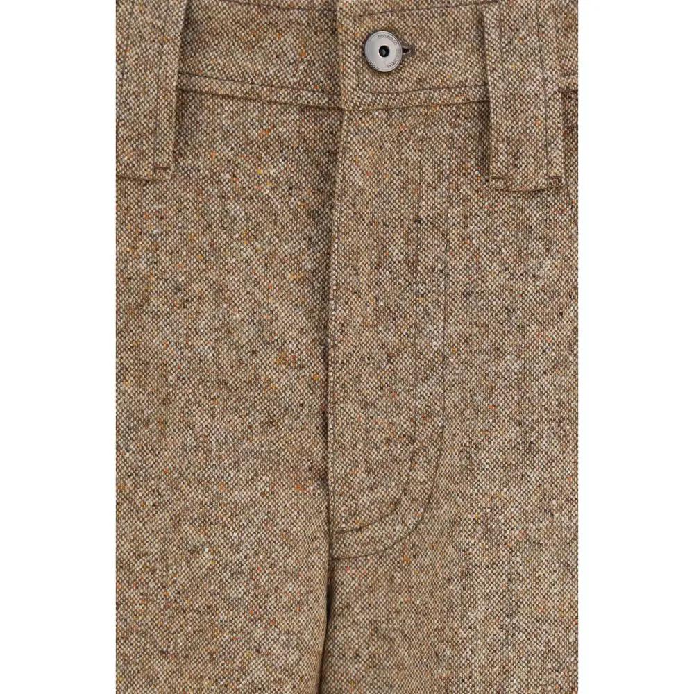 Brunello Cucinelli Beige Wool Oves Aries Casual Pants