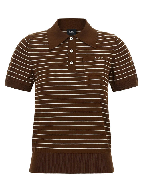 A.P.C. A.P.C. Brown Cotton Polo Shirt