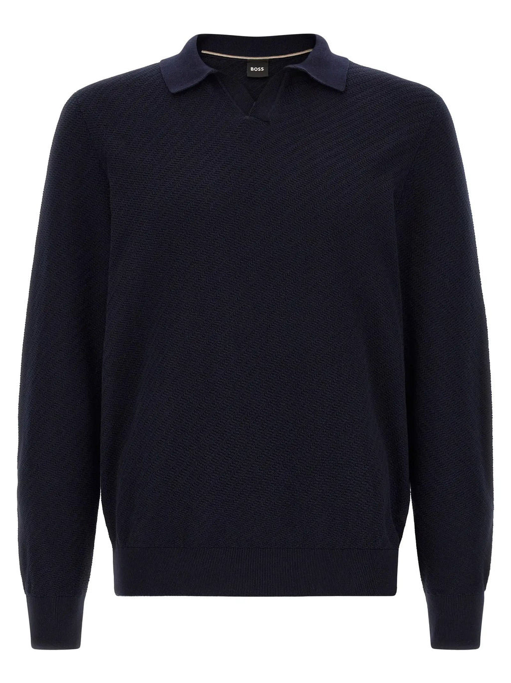 Polo Hugo Boss bleu en coton