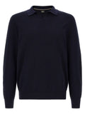 Polo Hugo Boss bleu en coton