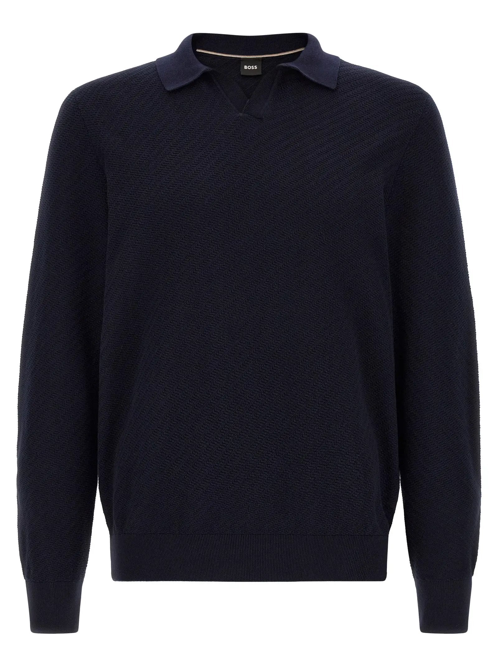 Polo Hugo Boss bleu en coton