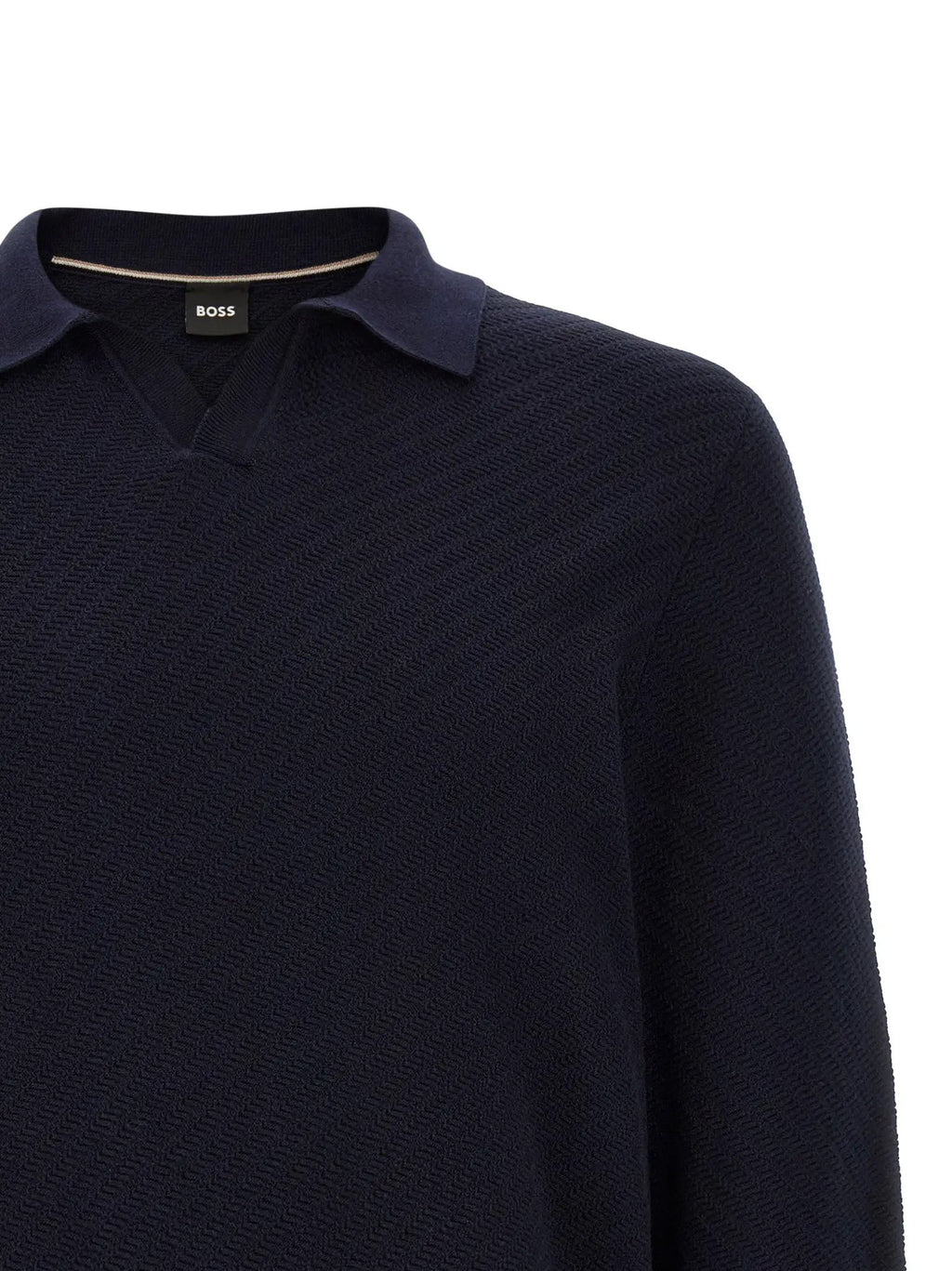 Polo Hugo Boss bleu en coton